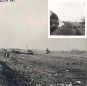 Twwe foto's maart 1963 grondwerkzaamheden beginfase industrieterrein Spankeren FB 26-1-2014 en site 4-10-2017.jpg