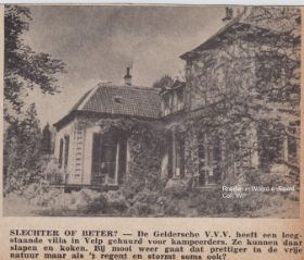 Leegstaande villa Hoofdstraat Geldersche V.V.V. 14-06-1941 knipsel uit De Spiegel FB 27 maart 2015 met RWB en WP.jpg