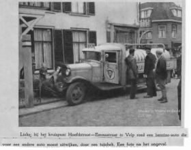 Botsing met hek Hoofdstraat-Emmastraat Velp 16 april 1937 FB 21 febr. 2015 met RWB en WP.jpg