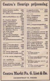 Advertentie Centra Markt Fa. G.Liet&Zn. Groenestr. 52 sep. 1972 FB 9 febr. 2015 met RWB en WP.jpg