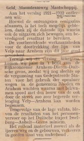In Dagblad Het Centrum voor Arnhem e.o. van 22 juli 1922, staat een artikel over doortrekken lijndienst GSM van Arnhem naar Velp en Dieren. FB 31-3-2017 en site 20-9-2017.jpg